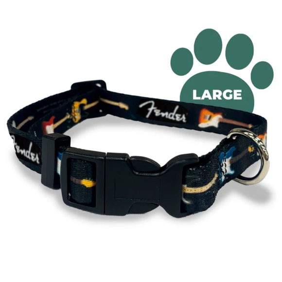 LARGE-PERRI’S PET PRODUCTS DOG COLLARS FENDER GUITARS ADJUSTABLE - Picture 4 of 9
